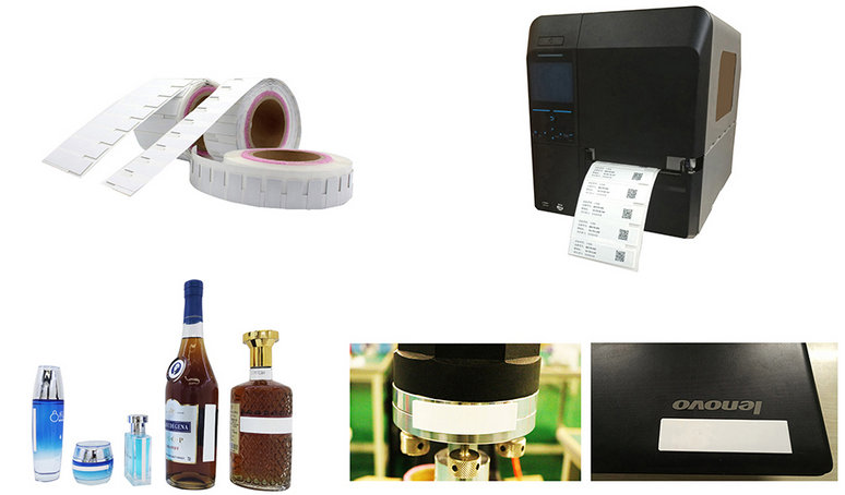 un rfid Étiquette pour cosmétiques, vin, actifs métalliques et non-métal éléments